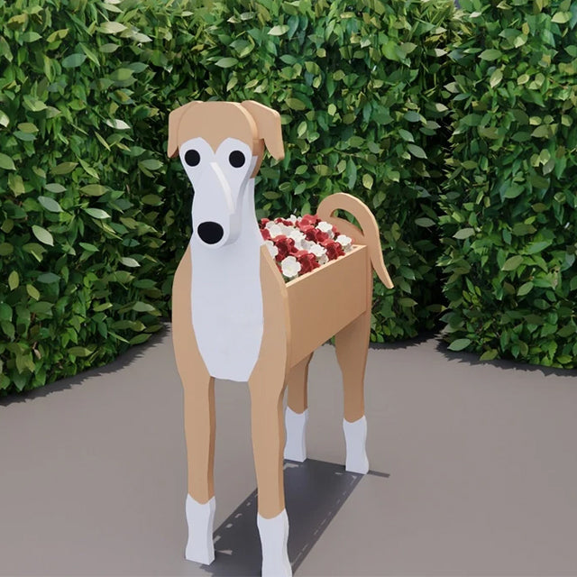 Greyhound Dog Planter
