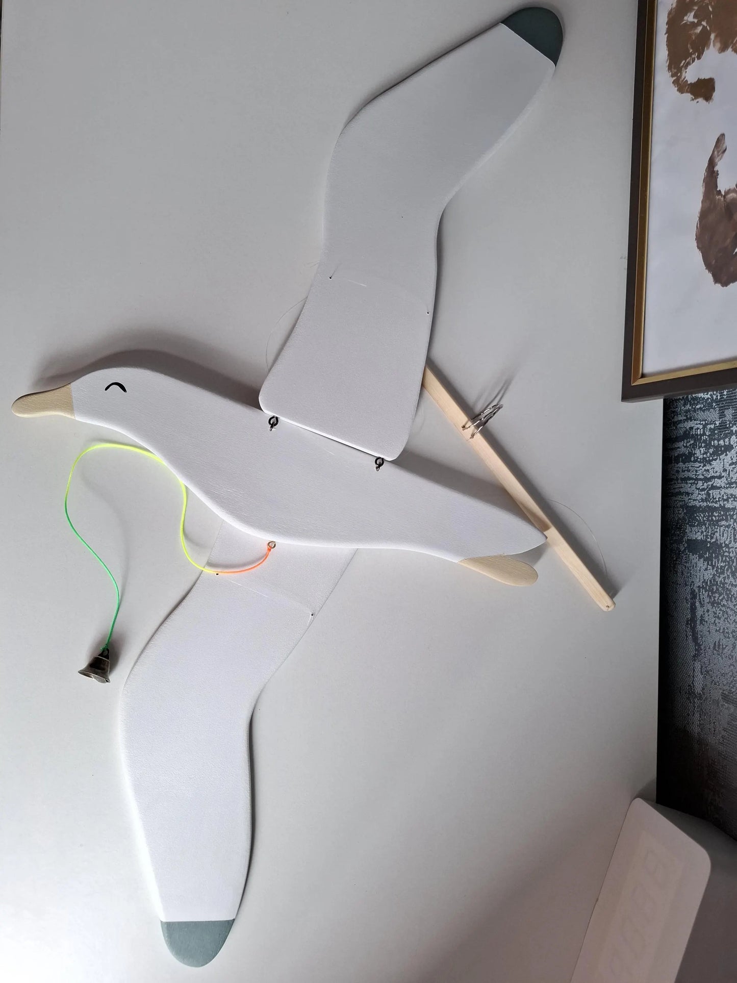 Flying Handmade Solid Wood Free Seagull Decoration