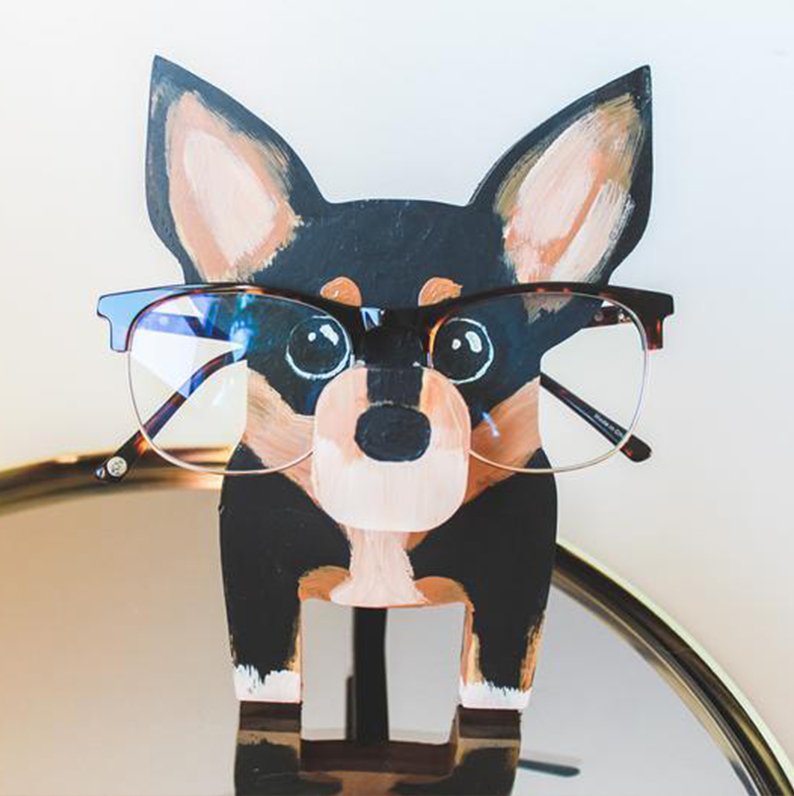 Darren-Handmade Pinscher Glasses Stand Art Gift
