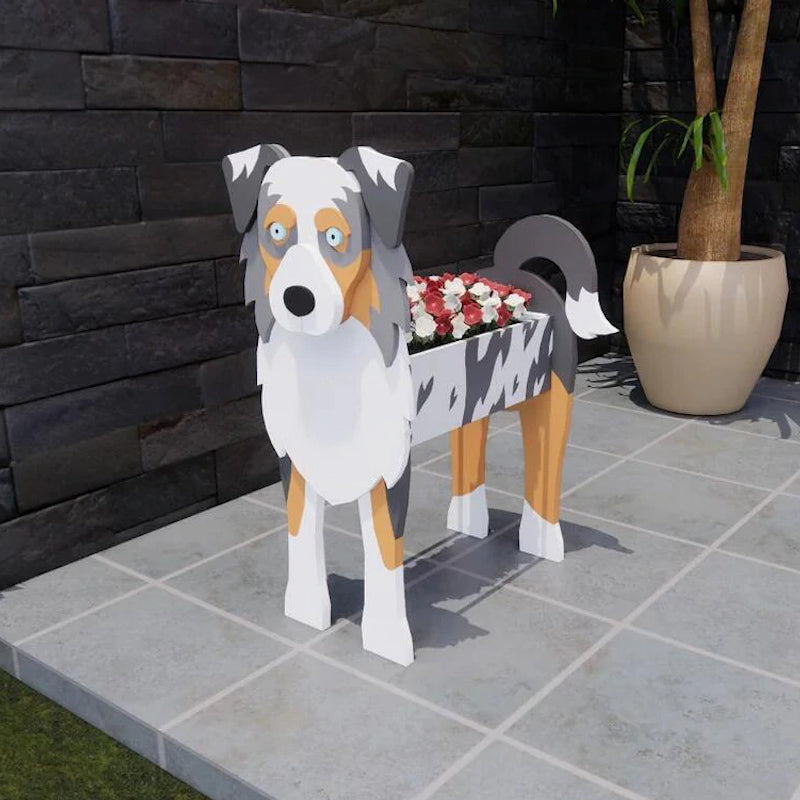 Australian Shepherd Planter
