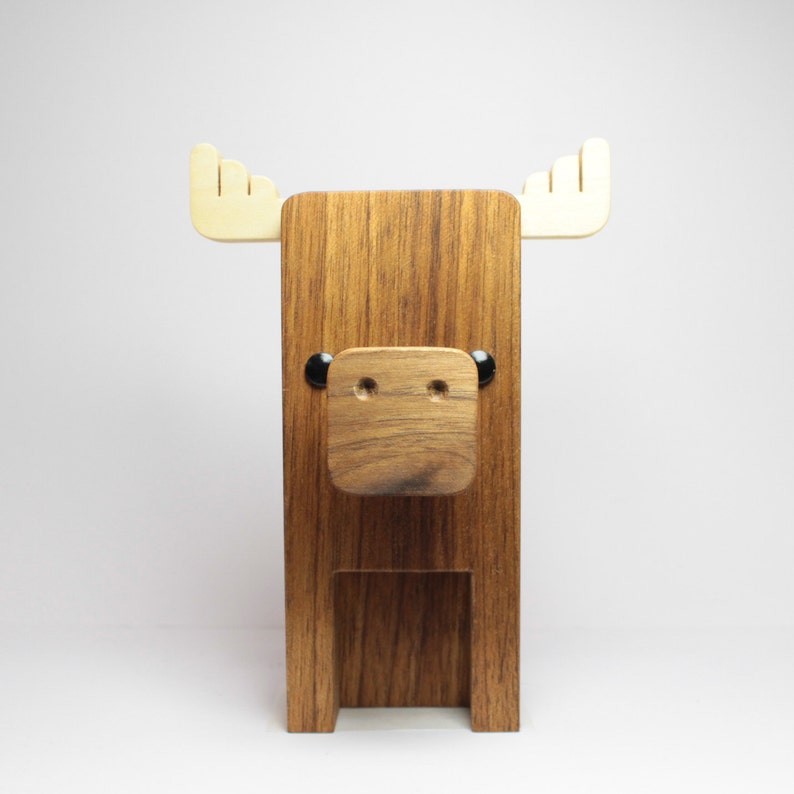 yellowMoose Wearing Eyeglasses Stand.