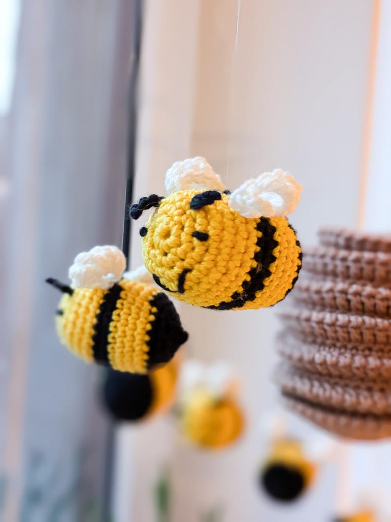 Handwoven Spinning Bee And Honeycomb Rattle