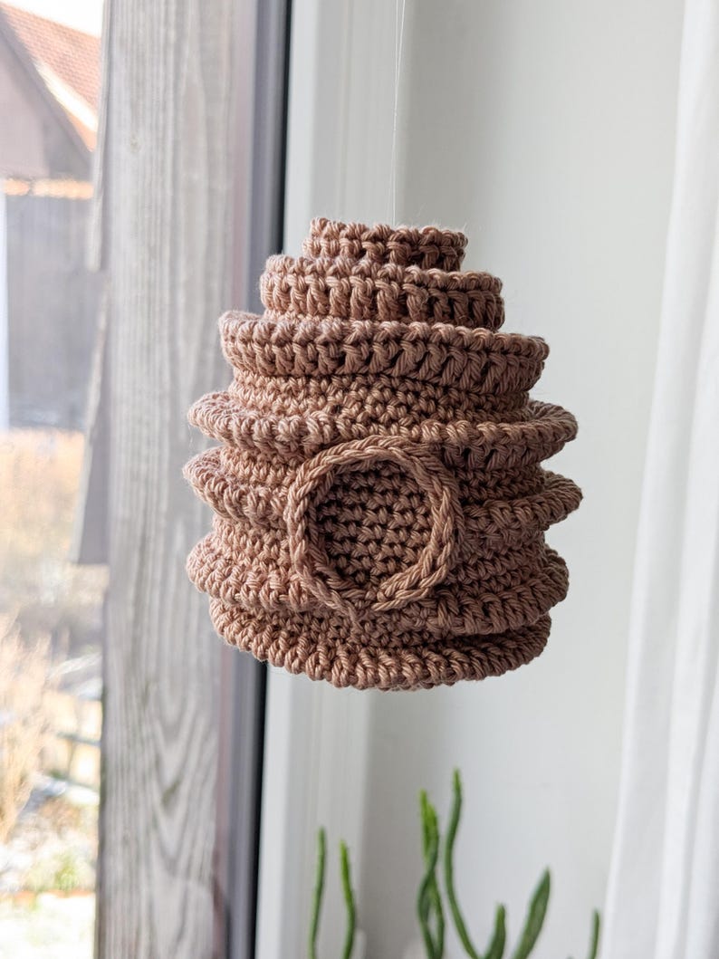 Handwoven Spinning Bee And Honeycomb Rattle