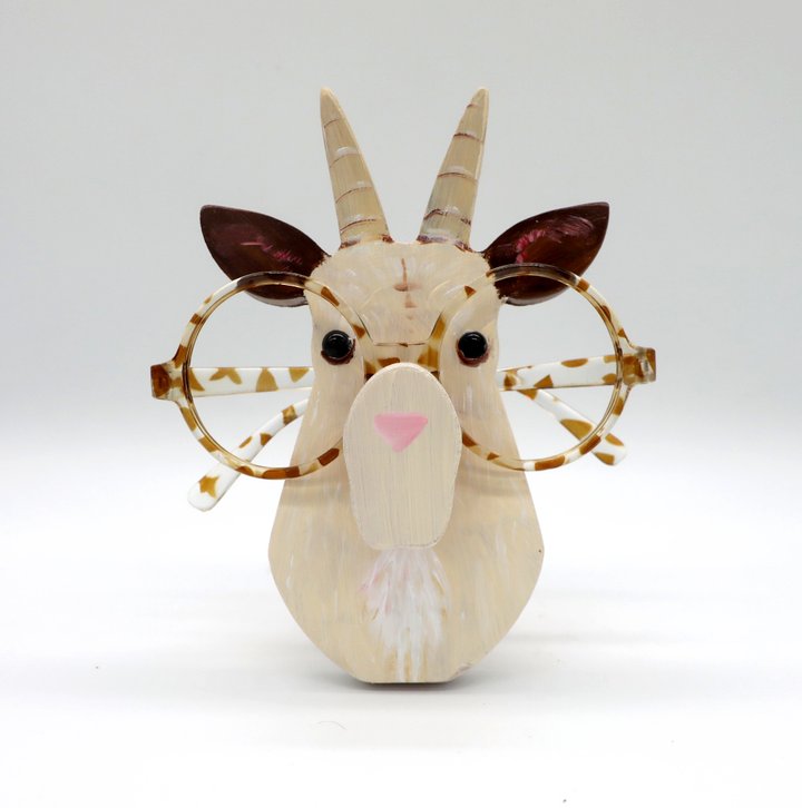 Goat Wooden Glasses Stand