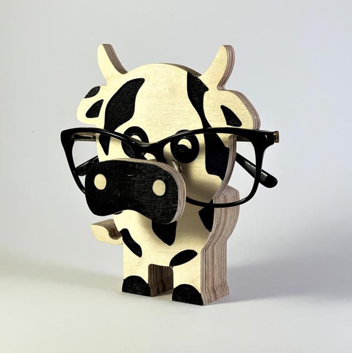 Miles-Handmade Cow Eyeglasses Stand