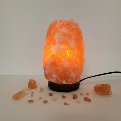 Natural salt crystal lamp