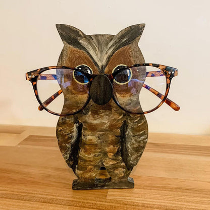 Jack-Handmade Owl Glasses Stand Art Gift