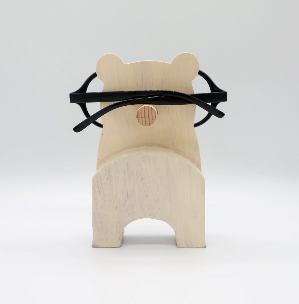 Polar Bear Wooden Glasses Stand