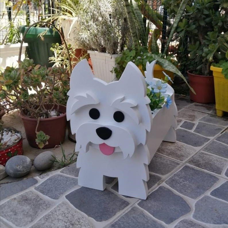West Highland white terrier Planter