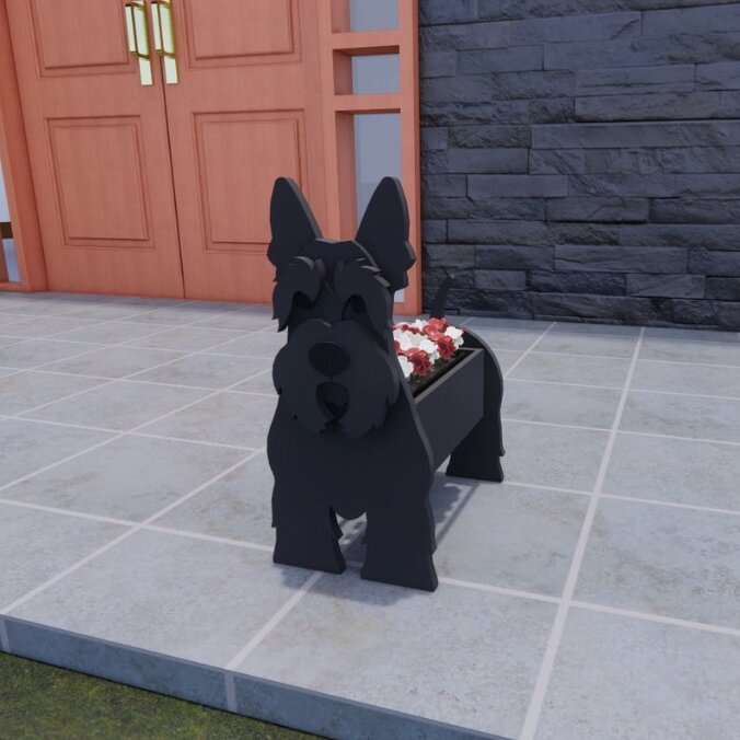 Scottish Terrier Planter