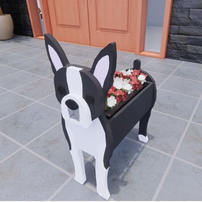 Boston Terrier Planter