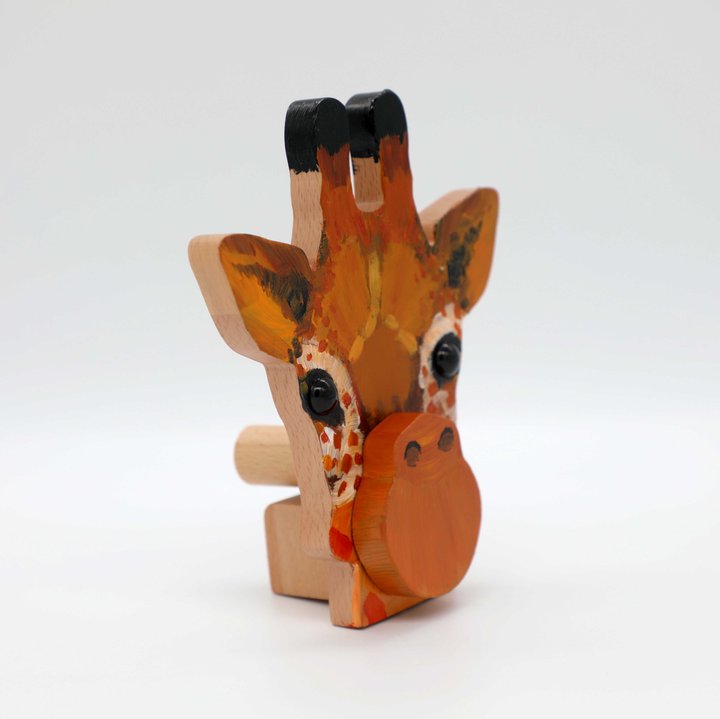 Lovely Giraffe Wooden Glasses Stand