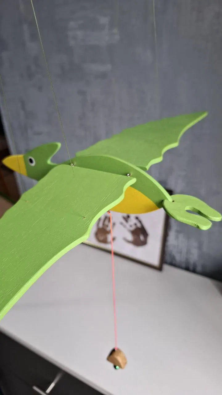 Flying Handmade Solid Wood Pterosaur Decoration