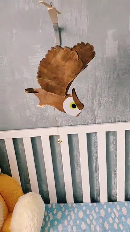Flying Handmade Solid Wood Owl Decoration
