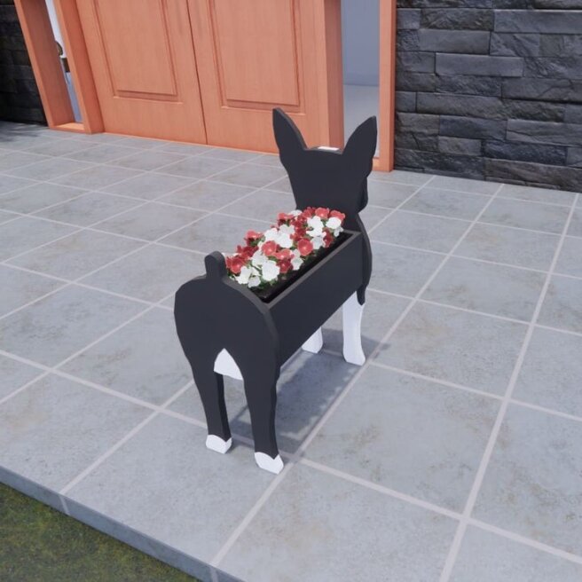 Boston Terrier Planter