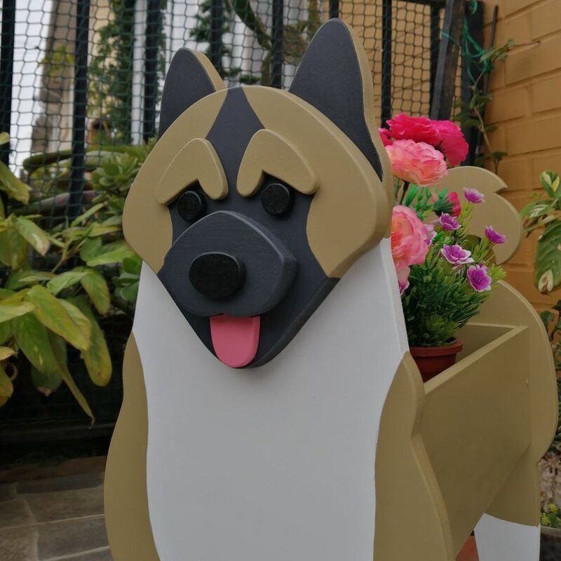 American Akita Planter