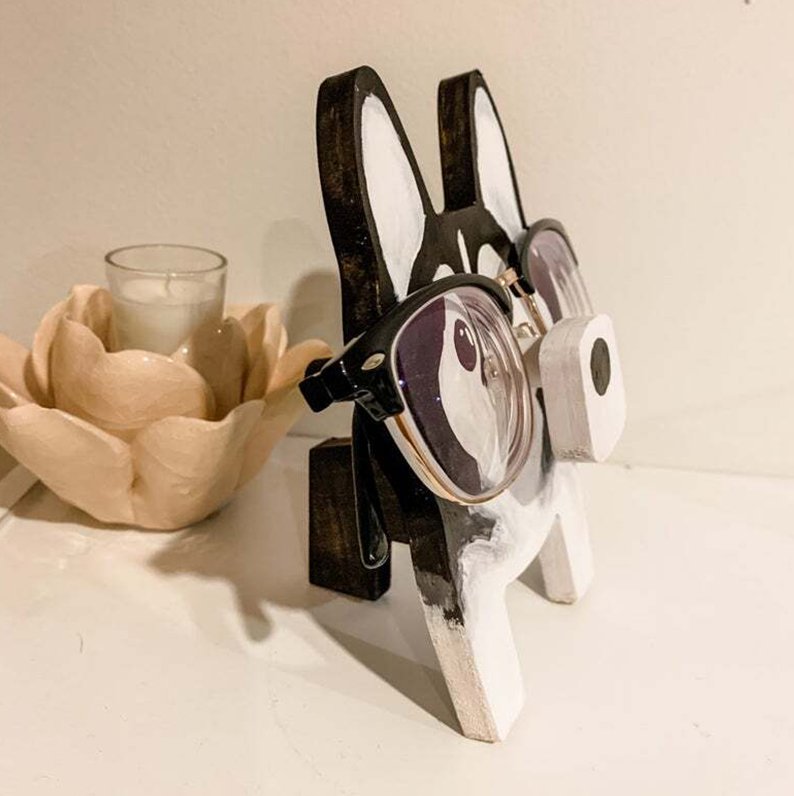 Handmade Husky Glasses Stand Art Gift