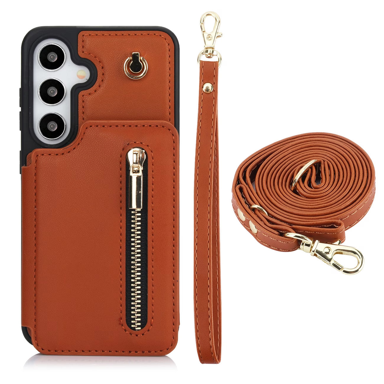 Stylish Genuine Leather Wallet-Style Samsung Phone Case