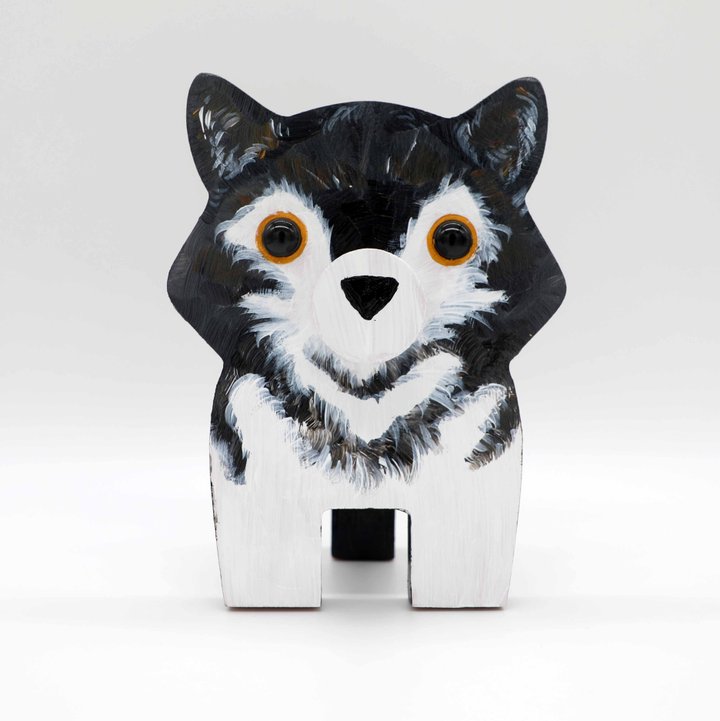 Wolf Wooden Glasses Stand