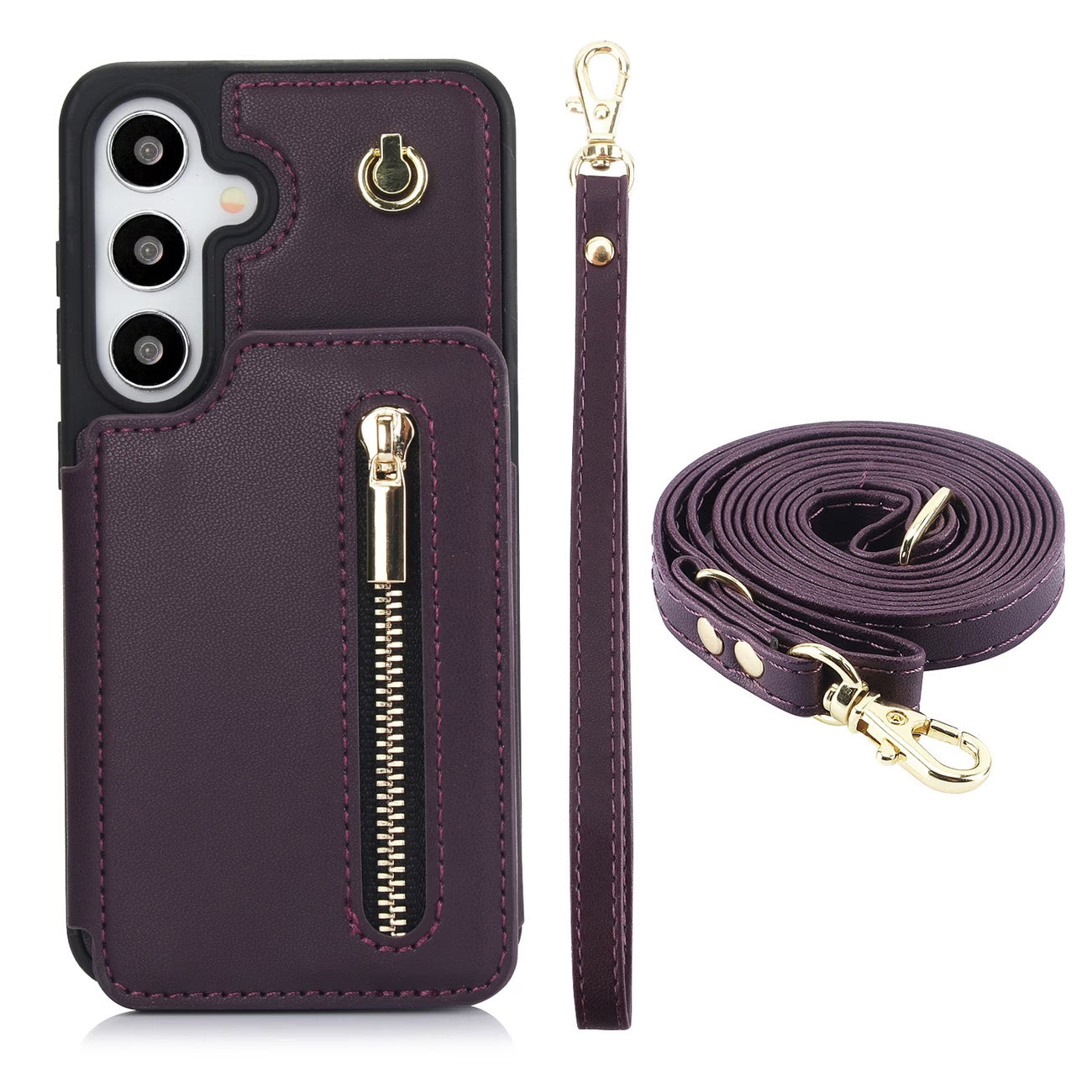 Stylish Genuine Leather Wallet-Style Samsung Phone Case