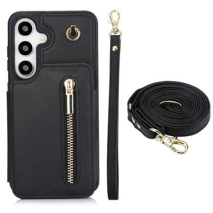 Stylish Genuine Leather Wallet-Style Samsung Phone Case
