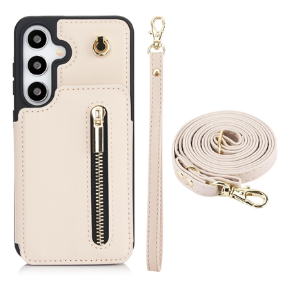Stylish Genuine Leather Wallet-Style Samsung Phone Case