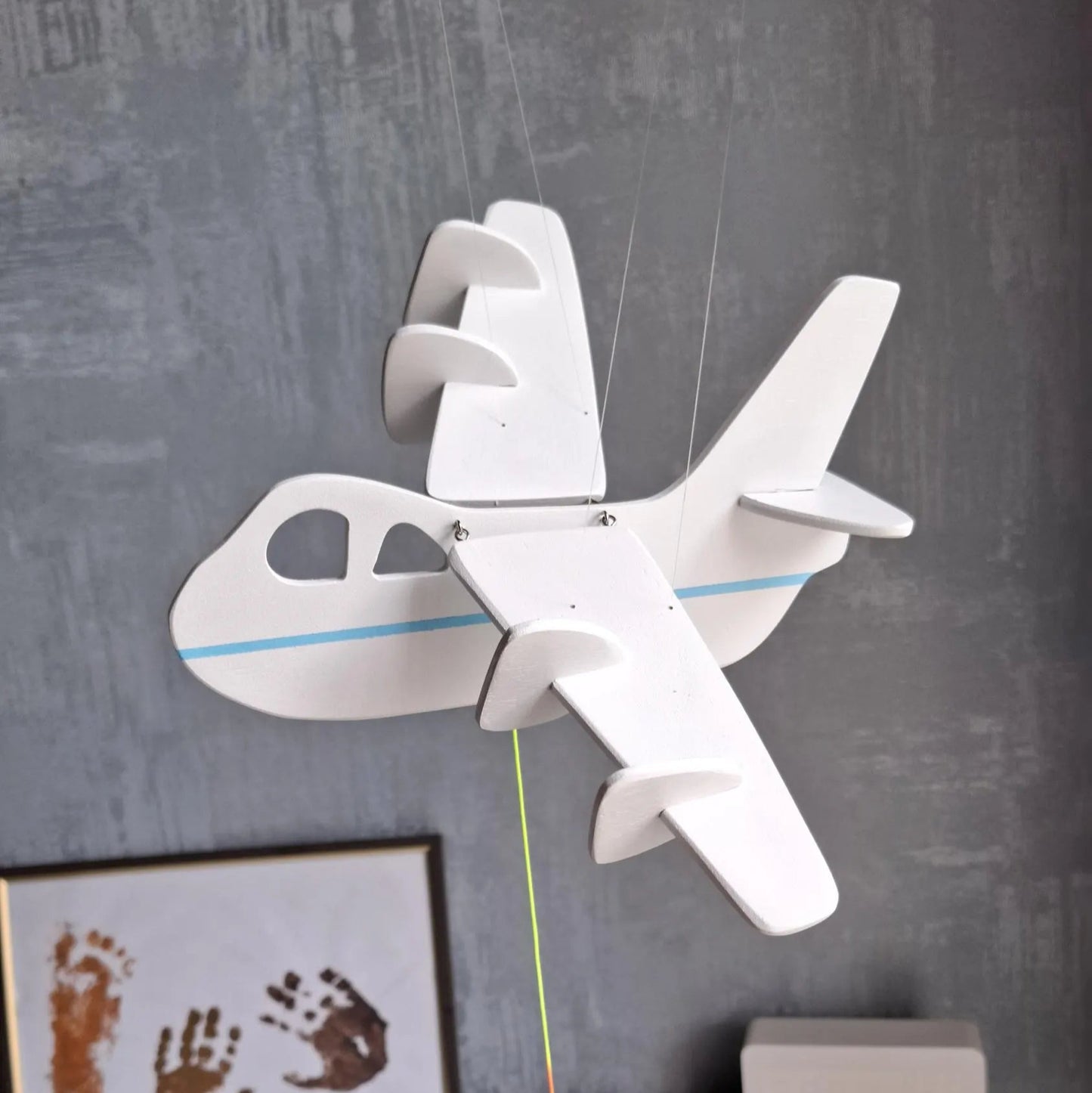 Flying Handmade Solid Wood Airplane Decoration