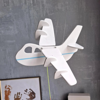 Flying Handmade Solid Wood Airplane Decoration