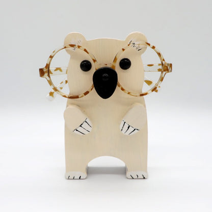 Polar Bear Wooden Glasses Stand