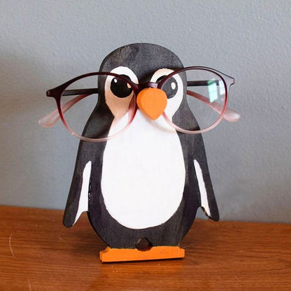 Penguin Wooden Glasses Stand, Women's Day Gifts