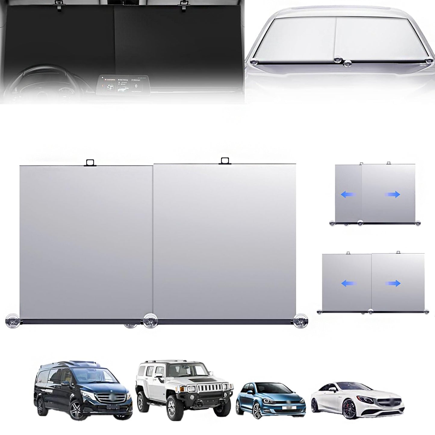 Thickened Efficient Automatic Retractable Car Sunshade