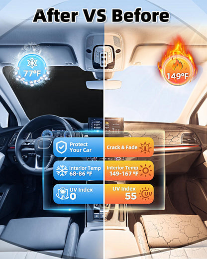 Thickened Efficient Automatic Retractable Car Sunshade