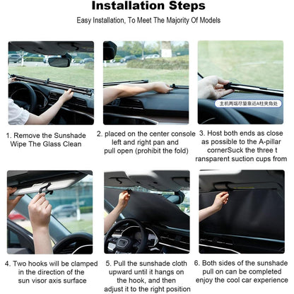 Thickened Efficient Automatic Retractable Car Sunshade