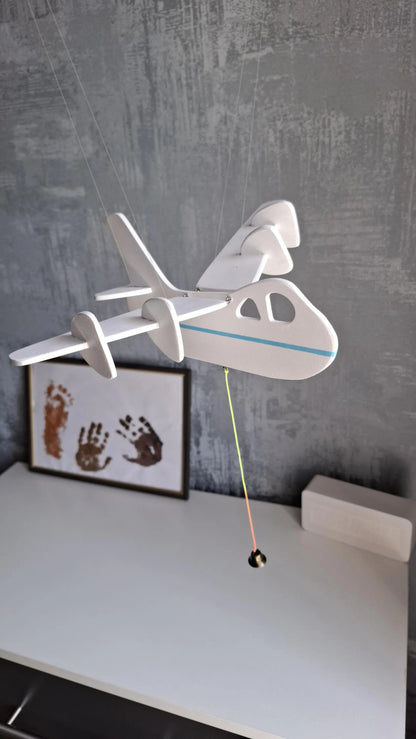 Flying Handmade Solid Wood Airplane Decoration