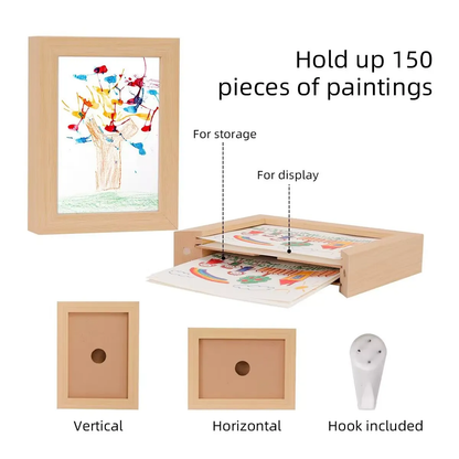Wooden Rotating Storage Photo Frame/Picture Frame