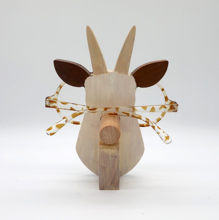 Goat Wooden Glasses Stand
