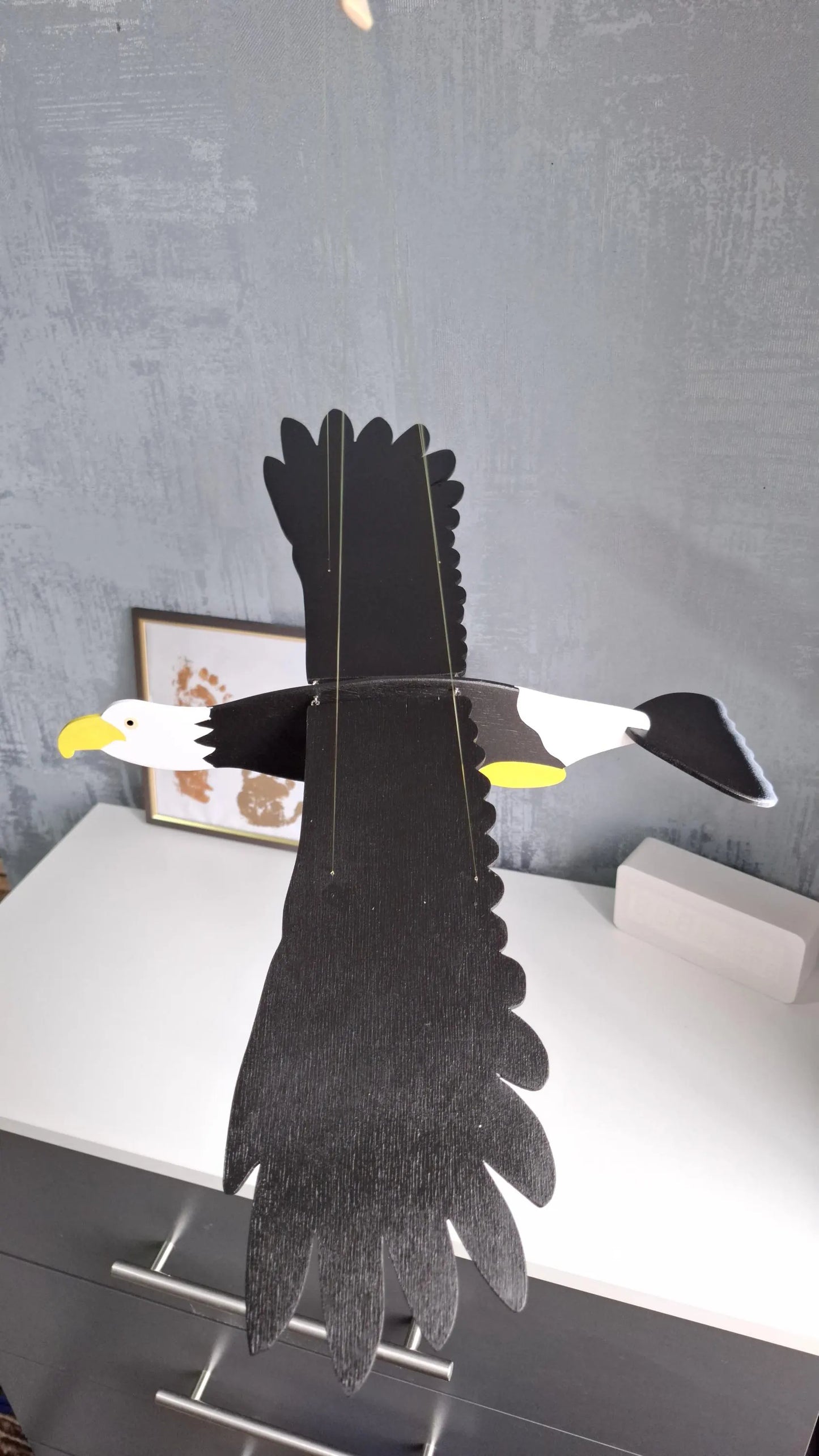 Flying Handmade Solid Wood Eagle Decoration