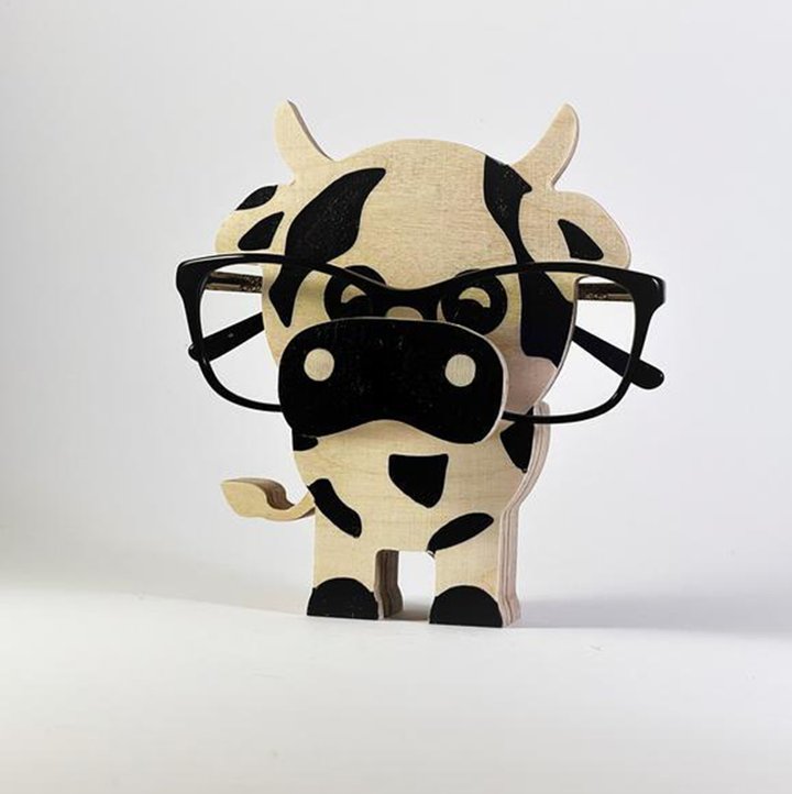 Miles-Handmade Cow Eyeglasses Stand