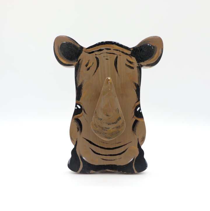 Rhino Wooden Glasses Stand