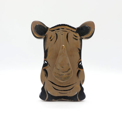 Rhino Wooden Glasses Stand