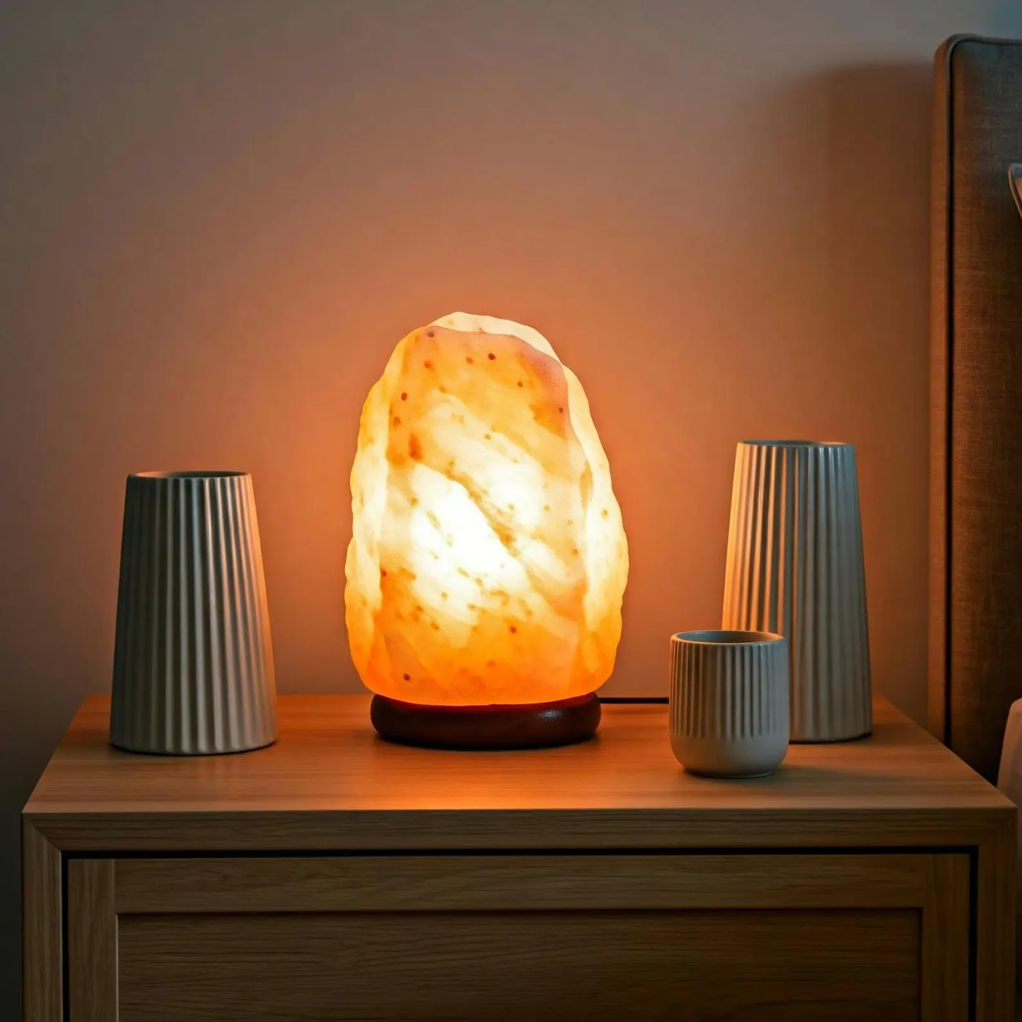 Natural salt crystal lamp