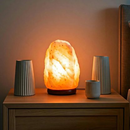 Natural salt crystal lamp