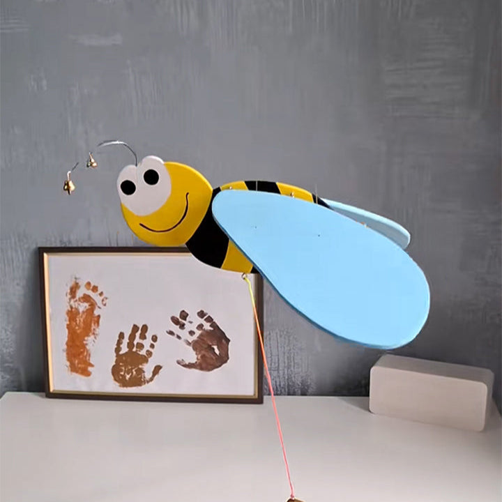 Flying Handmade Solid Wood Bee Decoration