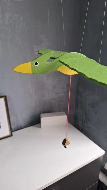 Flying Handmade Solid Wood Pterosaur Decoration