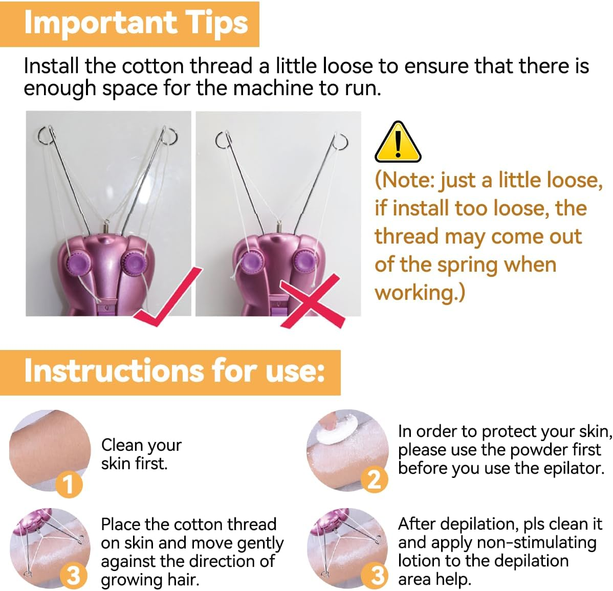 Gentle Physical Hair Removal Device for Women