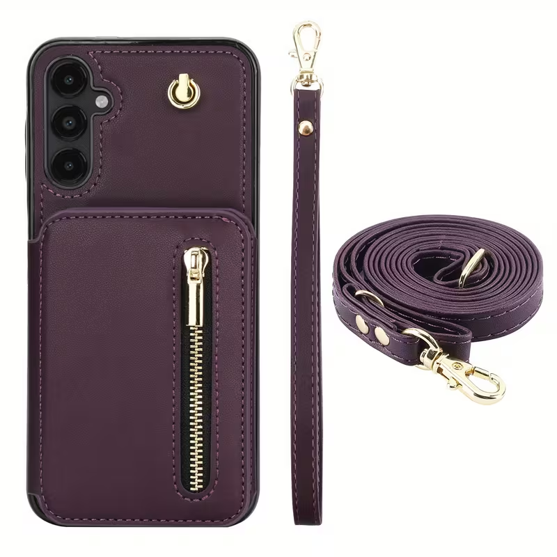 Stylish Genuine Leather Wallet-Style Samsung Phone Case