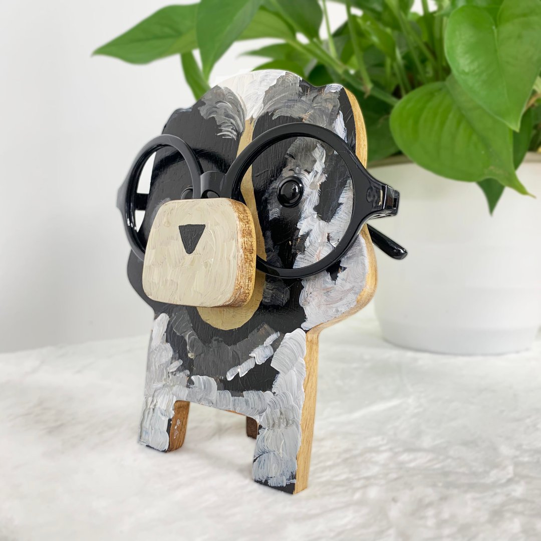 Blue Roan Cocker Spaniel Puppy Eyeglasses Stand