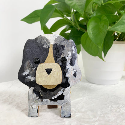 Blue Roan Cocker Spaniel Puppy Eyeglasses Stand