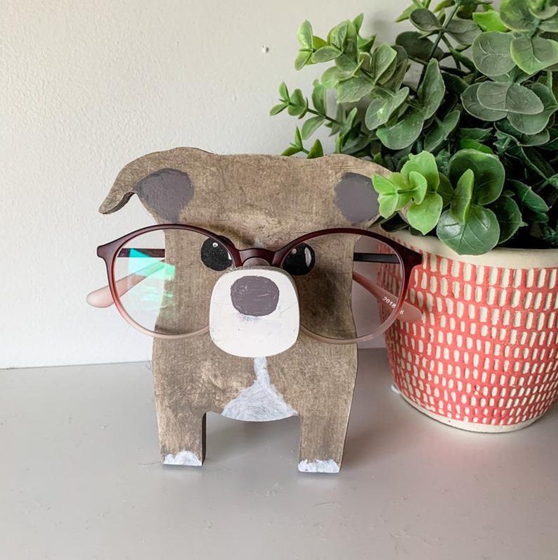 Luck Candy Amy Sunny-Handmade Dog Glasses Stand Art Gift