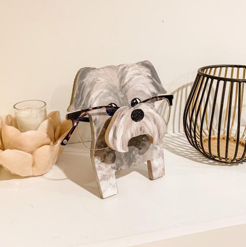Shih Tzu - Handmade Dog Glasses Stand Art Gift